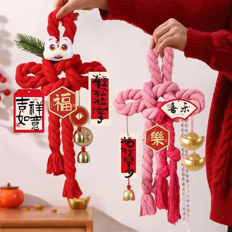 [largeloohg] Enfeites De Nó Chinês , Decorações De Atmosfera De Festival De Primavera 2026 Ano Novo Do Cavalo , Tapeçari
