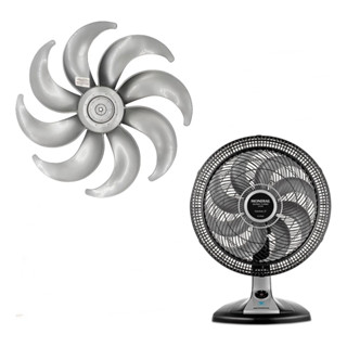 Hélice para Ventilador Mondial Super Turbo Vtx40 8 Pás 40cm cor Prata em Oferta na Shopee