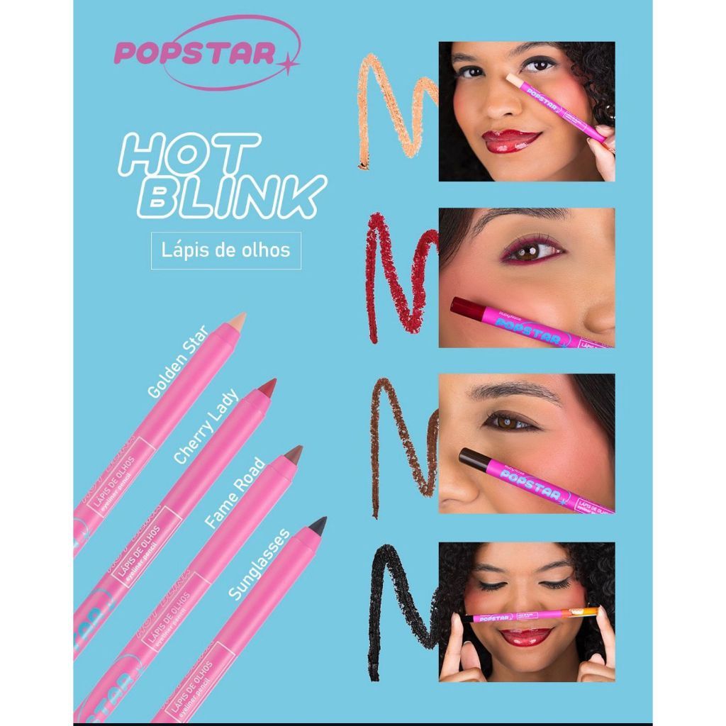 Box 12 Unids Lápis Olhos Hot Blink PopStar - Ruby Rose