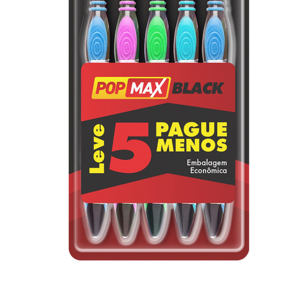 Escova de dente Jadepro Popmax Black Com 5 unidades — imagem 2 de 2