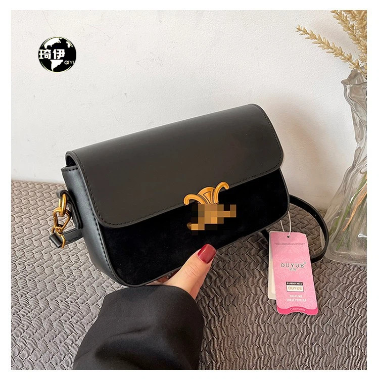 Bolsa de Tofu clássica preta leve Casual com trava nas axilas bolsa mensageiro de um ombro pequena quadrada em Oferta na Shopee