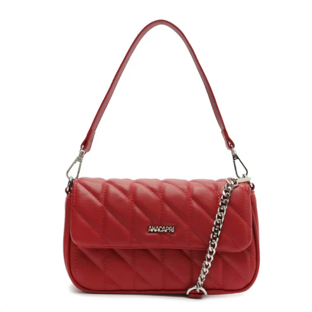 Bolsa Média Tiracolo Anacapri Matelassê Triangular Vermelho - Feminino em Oferta na Shopee