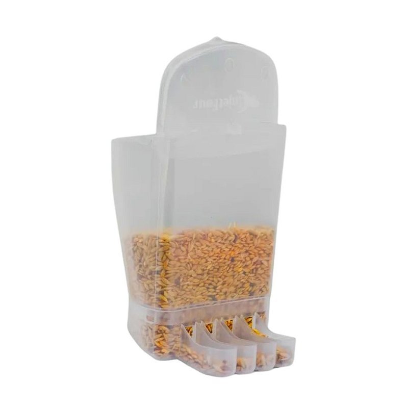 10 x Comedouro Contínuo Dispenser Sementes 4 Bicos 