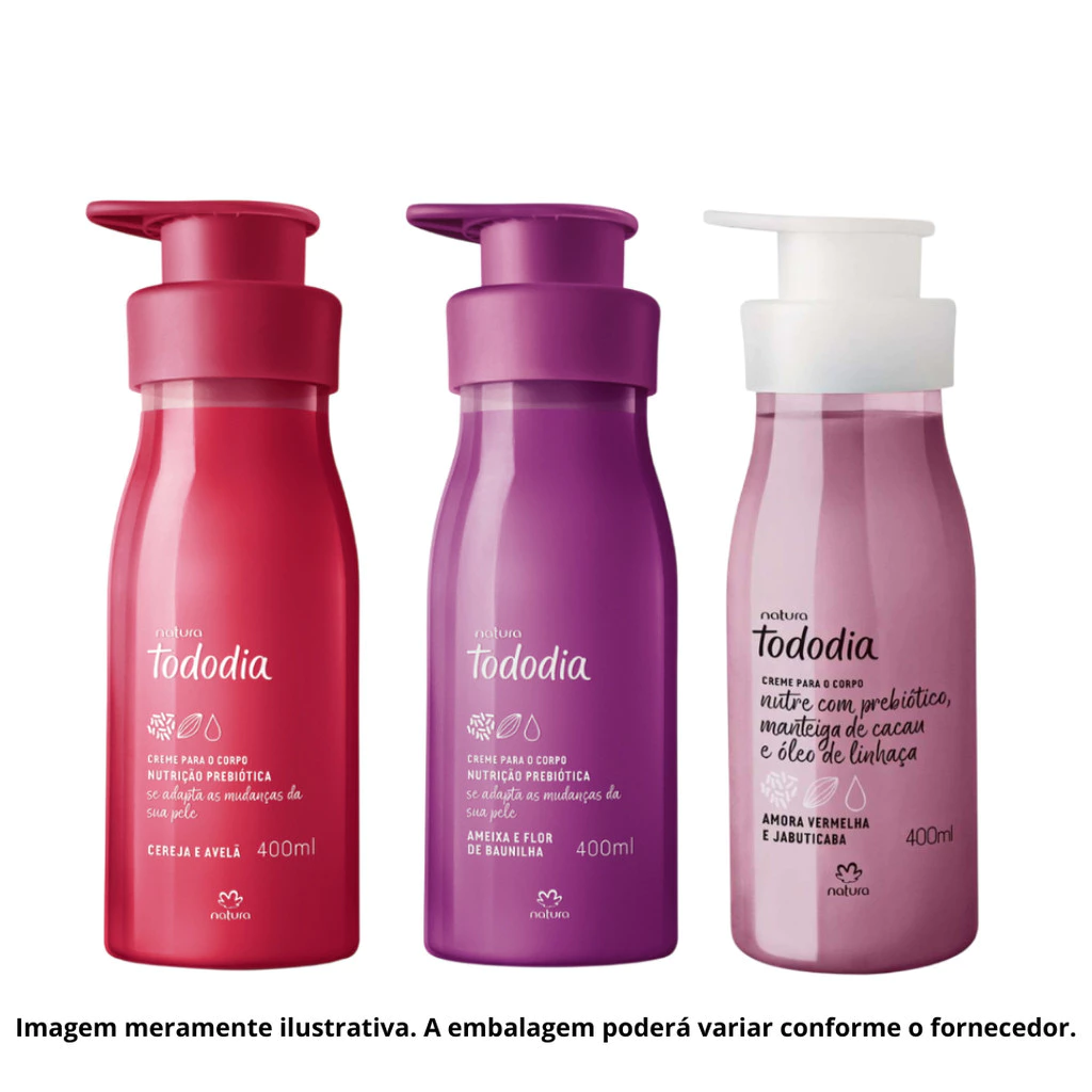 Combo 3 Hidratantes Corporais Natura Tododia 400ml — imagem 1