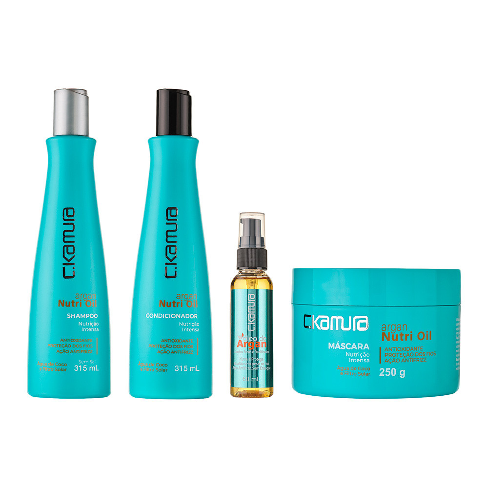 Kit C.Kamura Argan Nutri Oil 4 em 1 em Oferta na Shopee