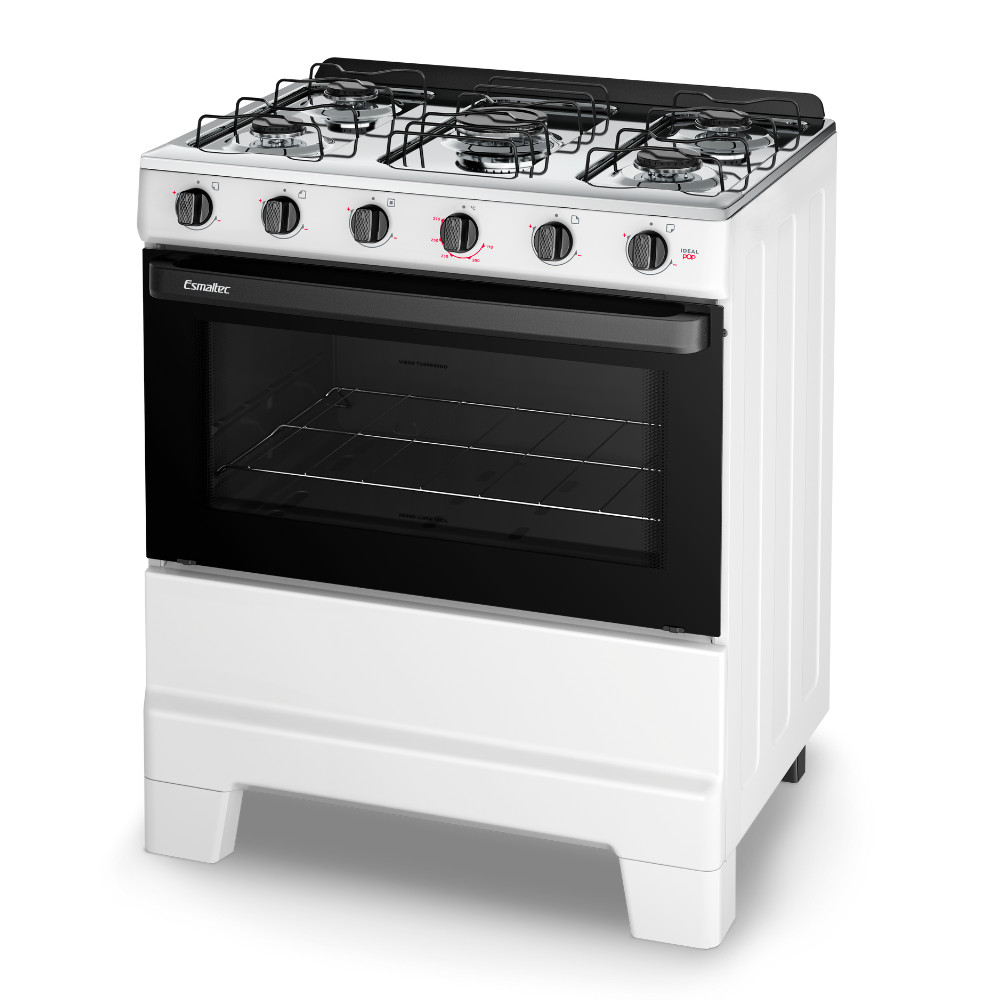 Fogão Esmaltec Ideal Pop 5 Bocas F5ISB Manual Mesa Aço Inox Branco
