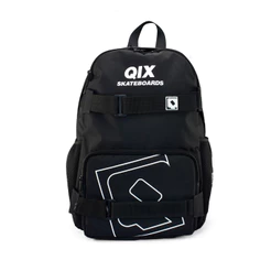 Mochila QIX Skate Bag Preto Ajustavel 6 Bolsos Espaçosa