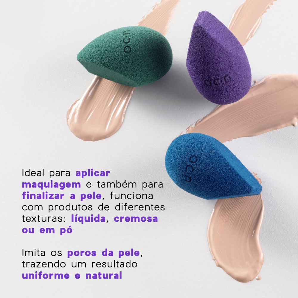 Detalhes do Esponja de Maquiagem - Sister Blend Verde Océane Purple