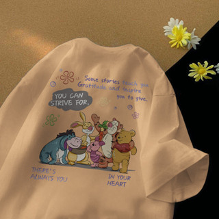 Velsiss Camiseta Feminina Winnie The Pooh De Manga Curta , Solta, Casual, Estampada, Gola Redonda em Oferta na Shopee