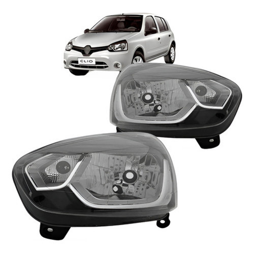 Par Farol Clio 2013 2014 2015 2016 Manual Máscara Negra