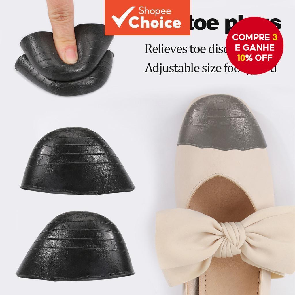 1 Par De Almofadas De Dedo Do Pé Plutônio Inserções De Espuma Macia Para Sapatos Grandes Conforto Ajustável Saltos E Cal