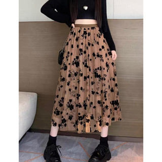 Saia de Tule adulta da moda feminina comprida longa para festa com flores em Oferta na Shopee