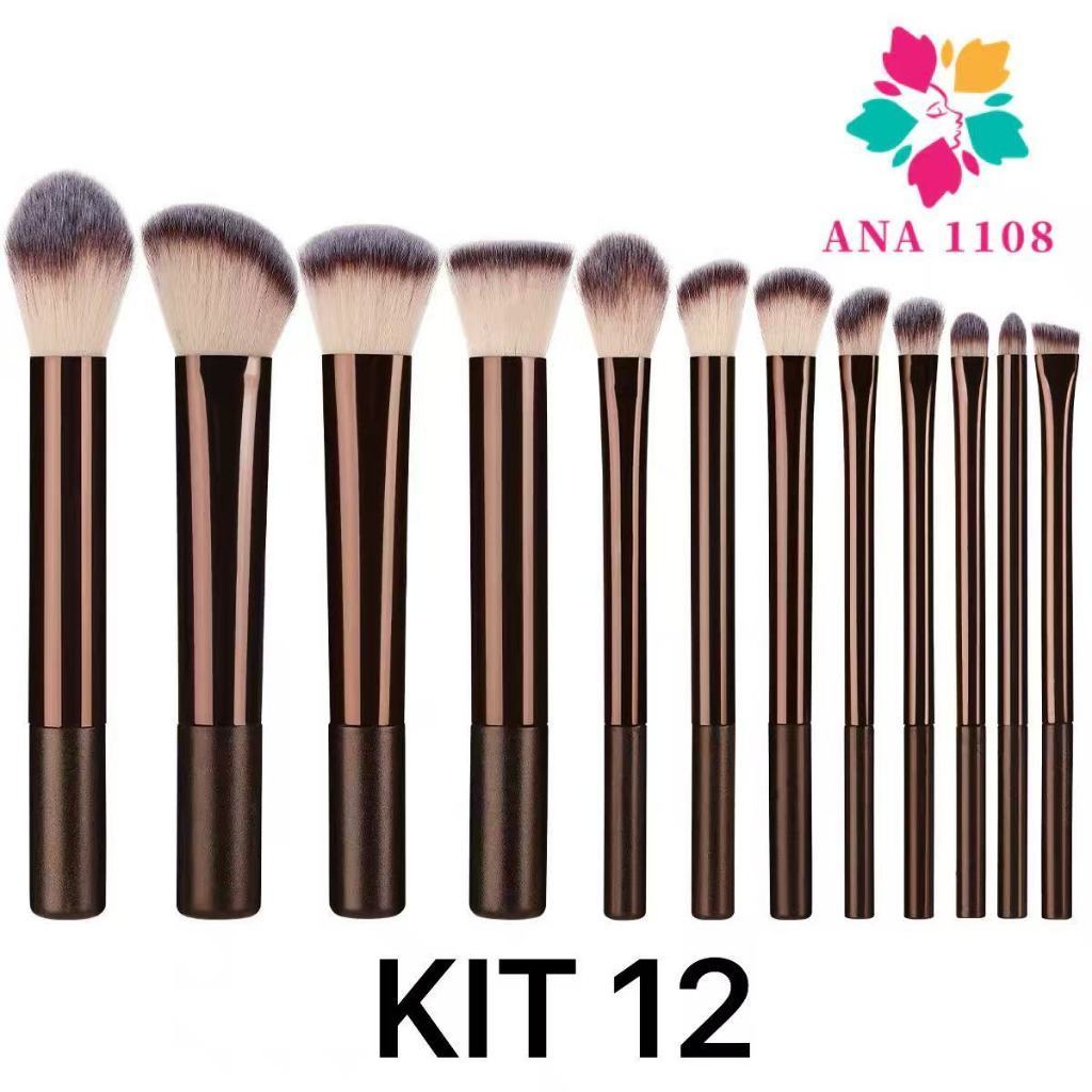 ANA 1108 KIT 12 Pçs Set Conjunto De Pincéis De Maquiagem Profissional · foto 2