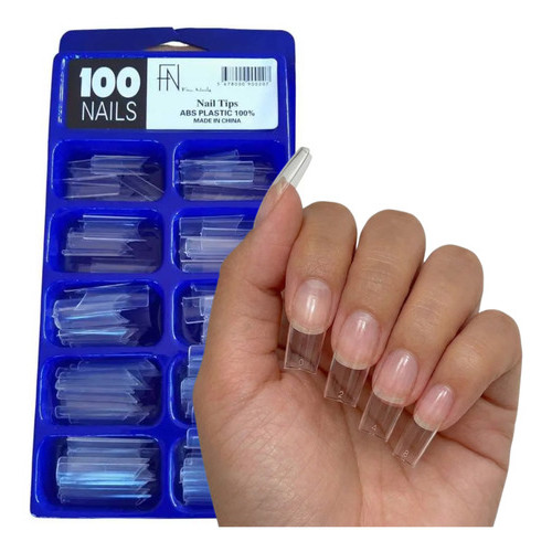 Tips transparente Curvatura C Unha  Postiça Caixa Com 100 Un. Transparente Unhas Gel Tips em Oferta na Shopee