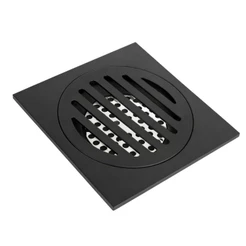 Ralo Grelha 15x15 Para Banheiro Aço Inox Preto Sistema Inteligente Controle de Odor Veda Cheiro