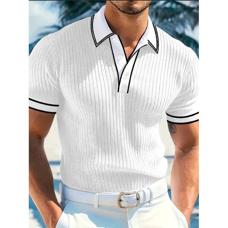 Camisa polo masculina de manga curta masculina verão camisa polo de manga curta masculina20260103
