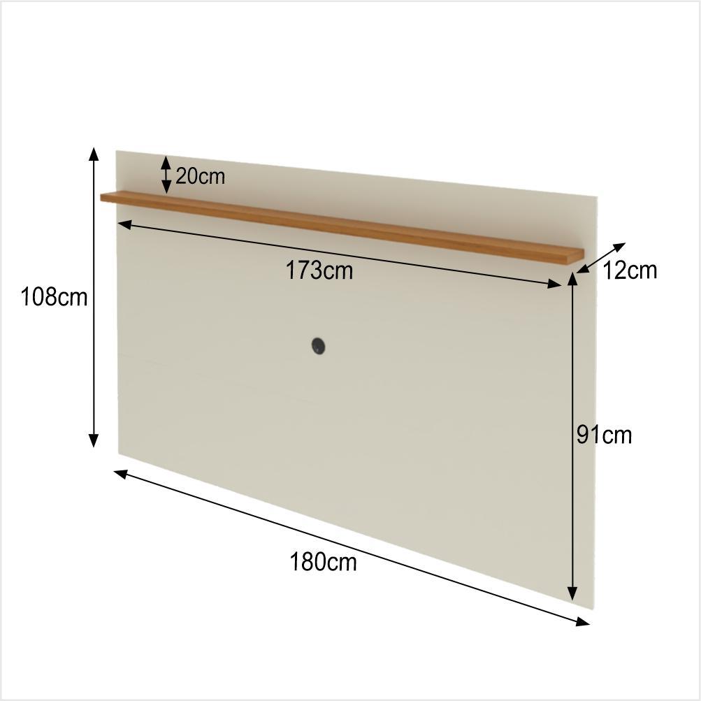Rack Com Painel Para TV Até 70 Polegadas Detalhe Ripado Astúrias 180 cm · foto 2