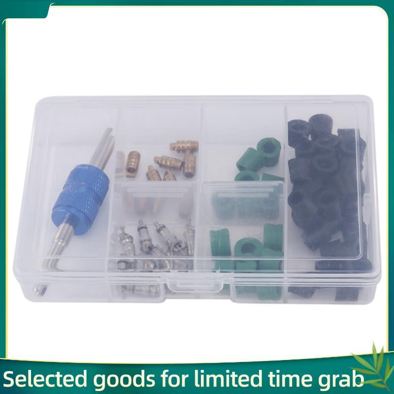 71 Pces A/C Núcleo Da Válvula De Ar Condicionado R12 R134A Refrigeração R12/R134A AC Kit De Reparo Do Mestre