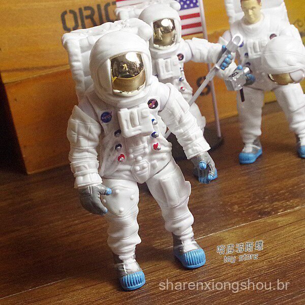 Astronauta popular, nave espacial, astronauta, foguete, ornamentos de modelos periféricos aeroespaciais, figuras, brinqu