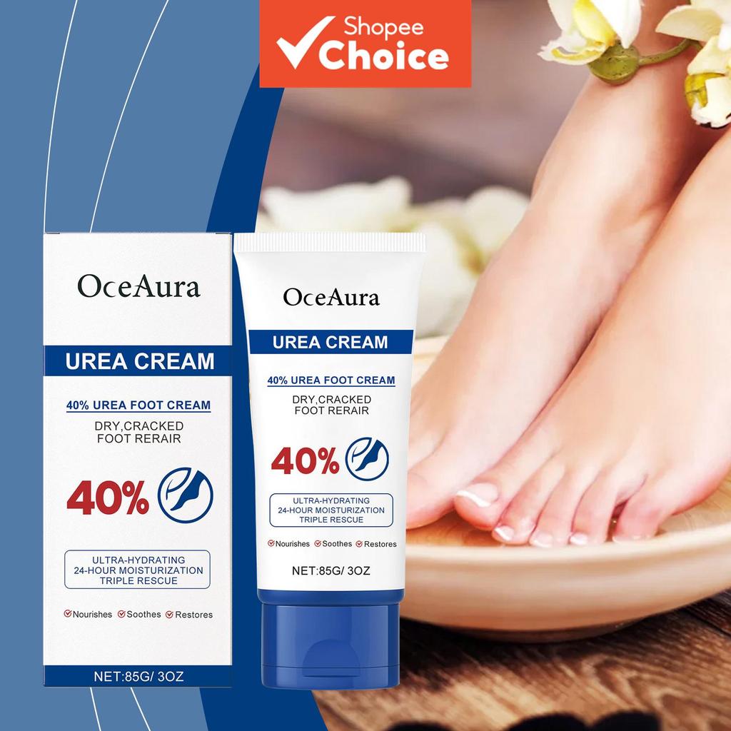 Creme de Ureia Antirrachadura 40%, Loção 40% de Ureia para Hidratação Profunda, Removedor de Calos, Hidratante para Pés
