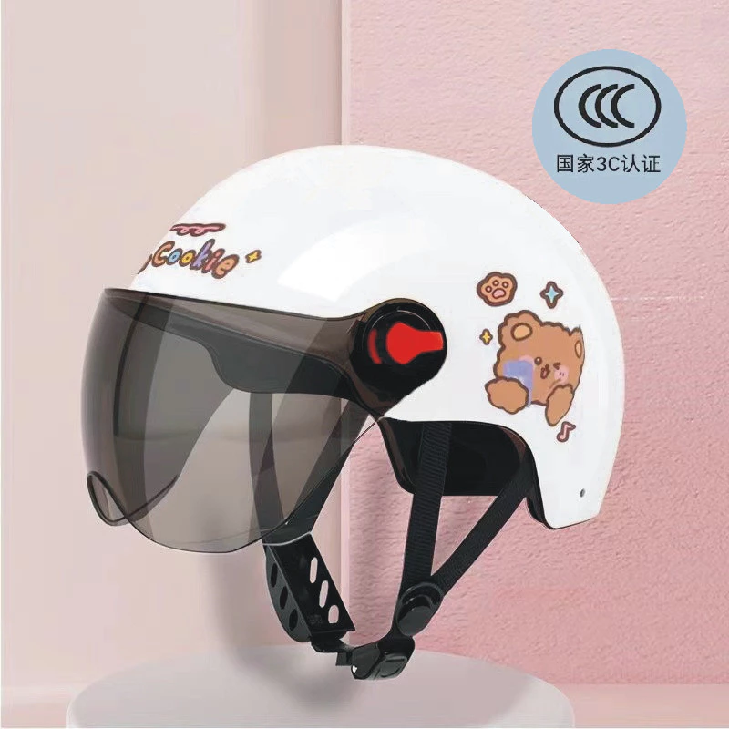 Capacete de Scooter Elétrico Certificado 3C para Homens e Mulheres, Proteção Solar, Capacete de Verão, Capacete LEML