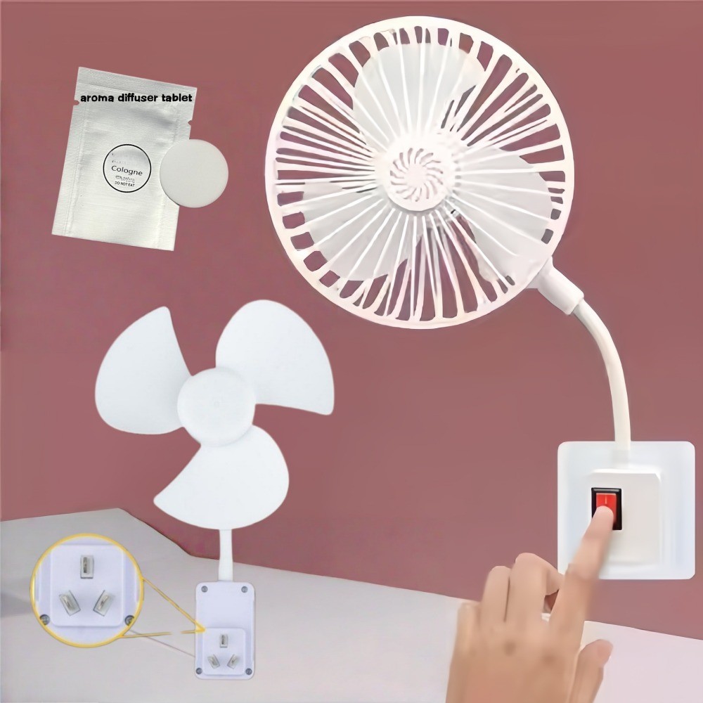 360 ° Pequeno Ventilador De Refrigeração Com Aromaterapia Pescoço Dobrável Teto Para Casa Elétrico De Mesa Quarto Cozinh