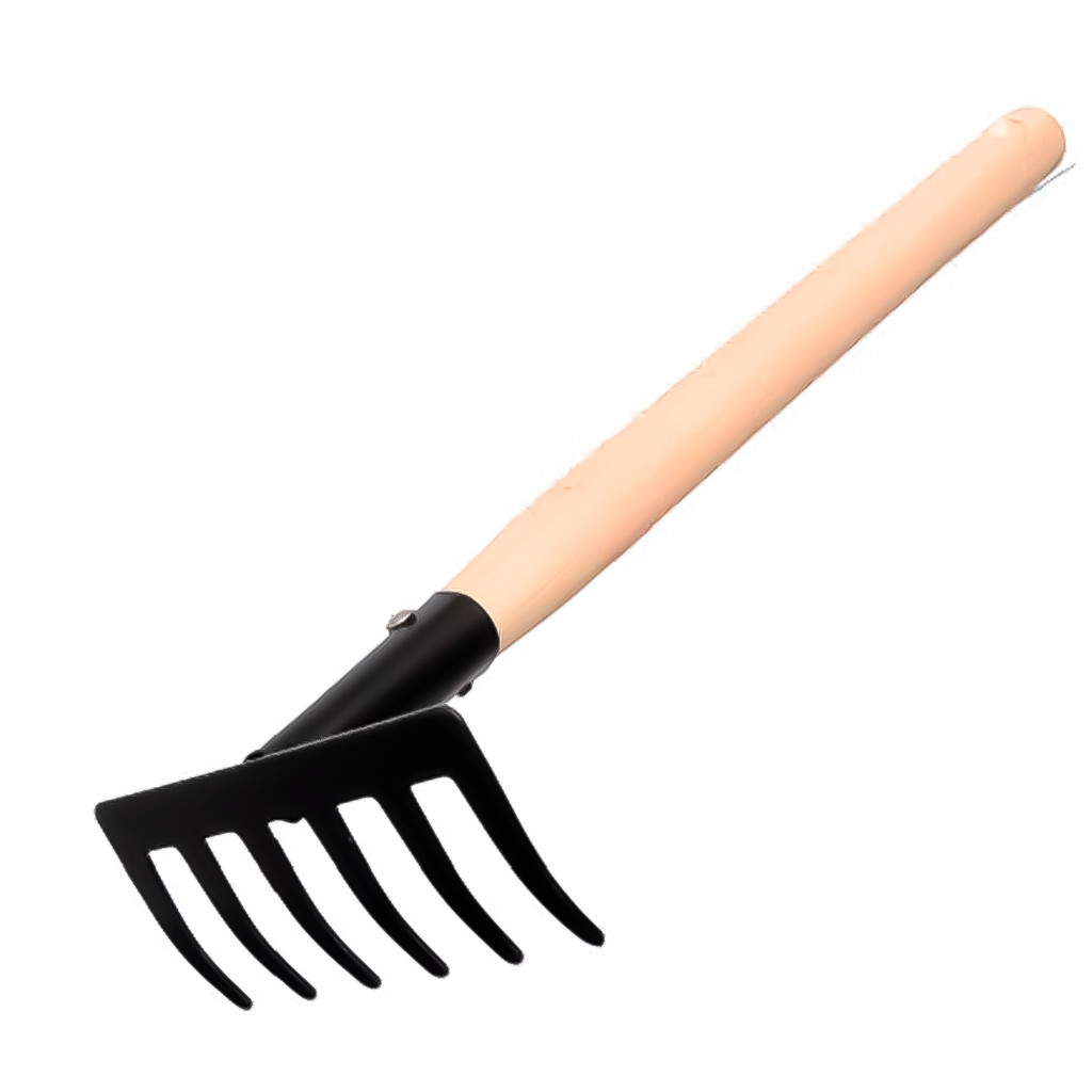 Ancinho De Jardim Mini Rastelo Com Cabo Madeira 40,7cm Western JD36