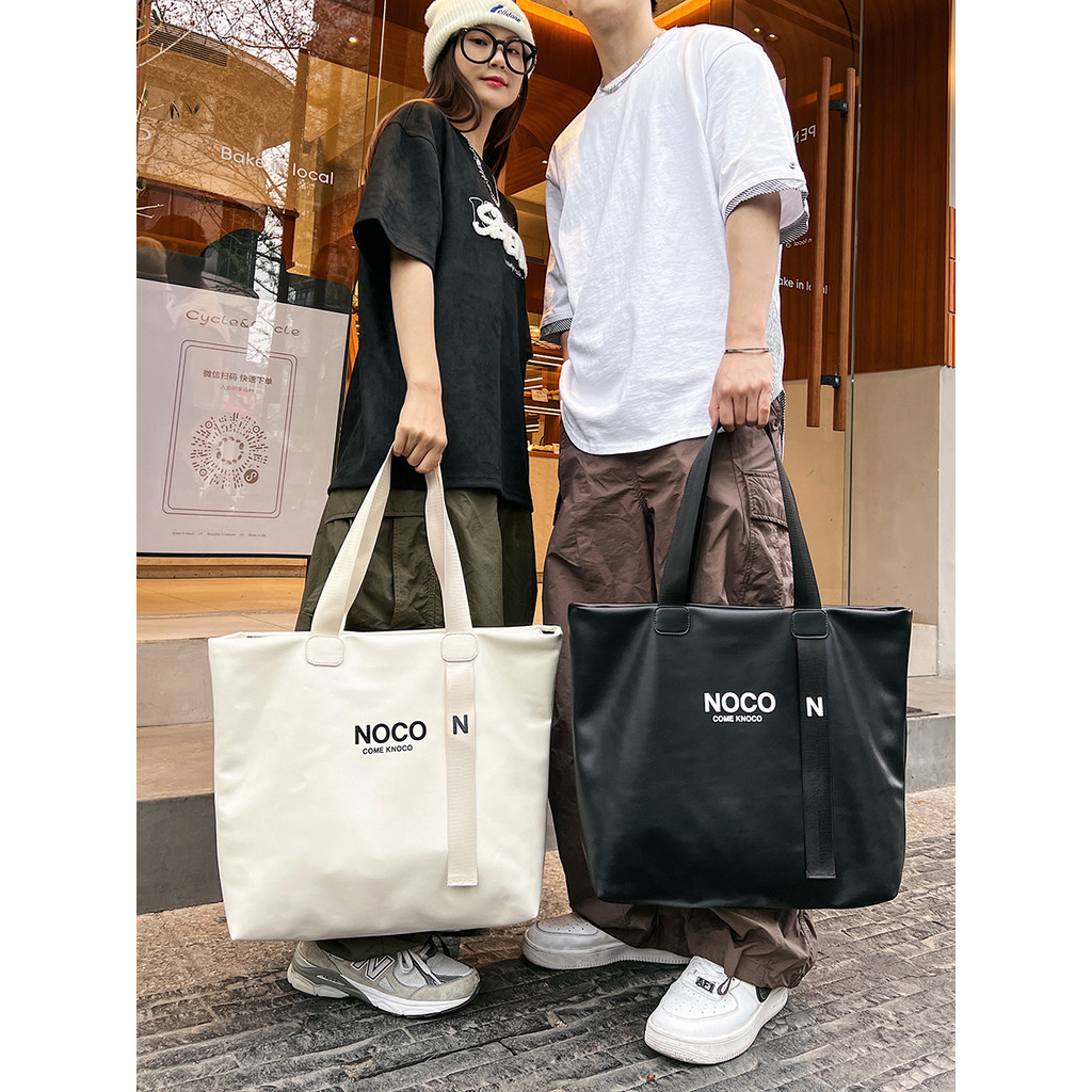 Bolsa de ombro japonesa para uso de rua, bolsa Tote masculina de grande capacidade para meninos e estudantes, bolsa de o