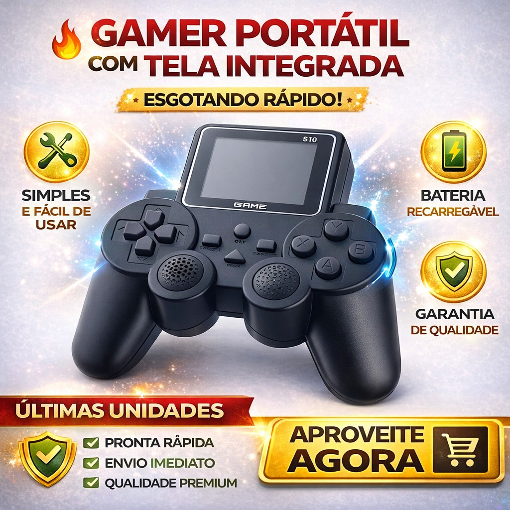 Vídeo Game 520 Em 1 Games Retro - Console Com 520 Jogos - GamePad-S10
