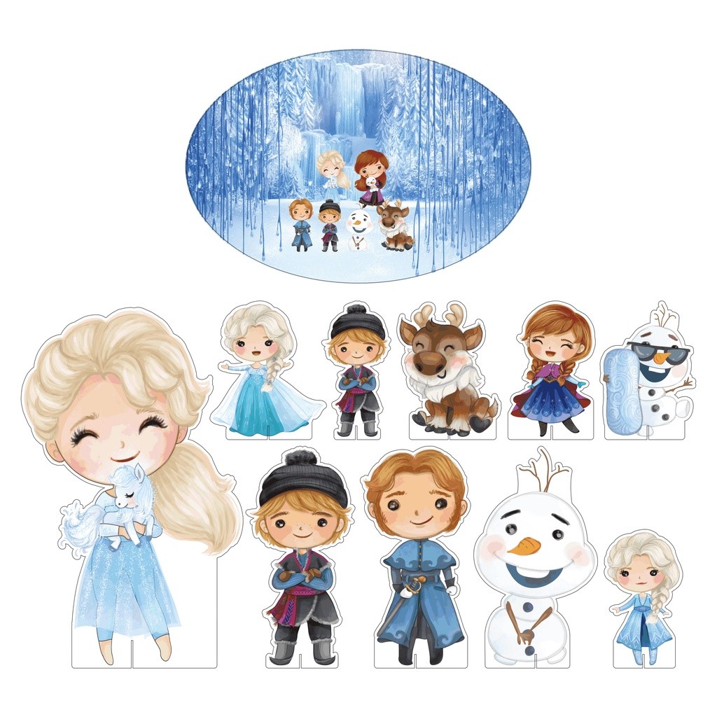 Kit Display + Elipse 62x42cm Festa Frozen Cute FC
