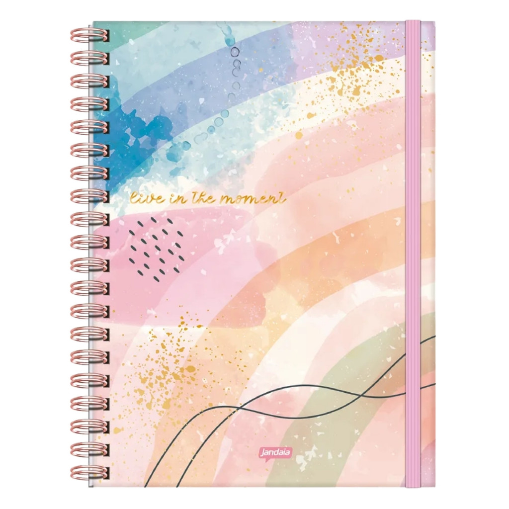Caderno Neo Com Ia - La Creme - Tamanho Universitário | Folhas Reposicionáveis - Jandaia