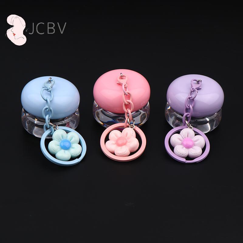 [JCBV] 1 Pcs 5g Mini Frascos De Máscara Labial De Plástico Vazios Com Chaveiro Pingente Latas De Bálsamo Creme Recipient