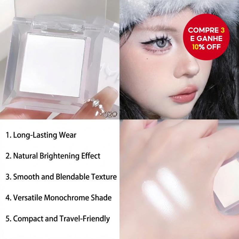 Paleta De Sombras Monocromáticas Foscas Com Brilho Natural De Longa Duração Para Maquiagem De Verão