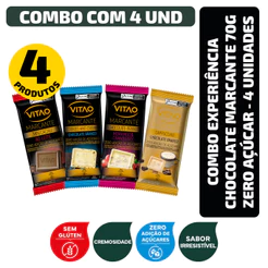 Combo Experiência Chocolate Marcante 70g zero - 4 unidades