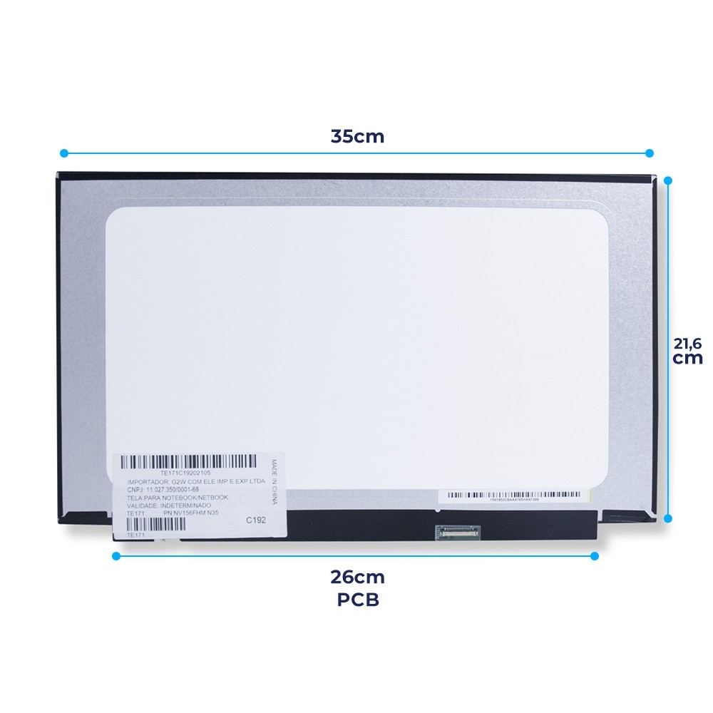 Tela 15.6" LED Slim IPS Para Notebook Dell Inspiron 15-3511 | Fosca