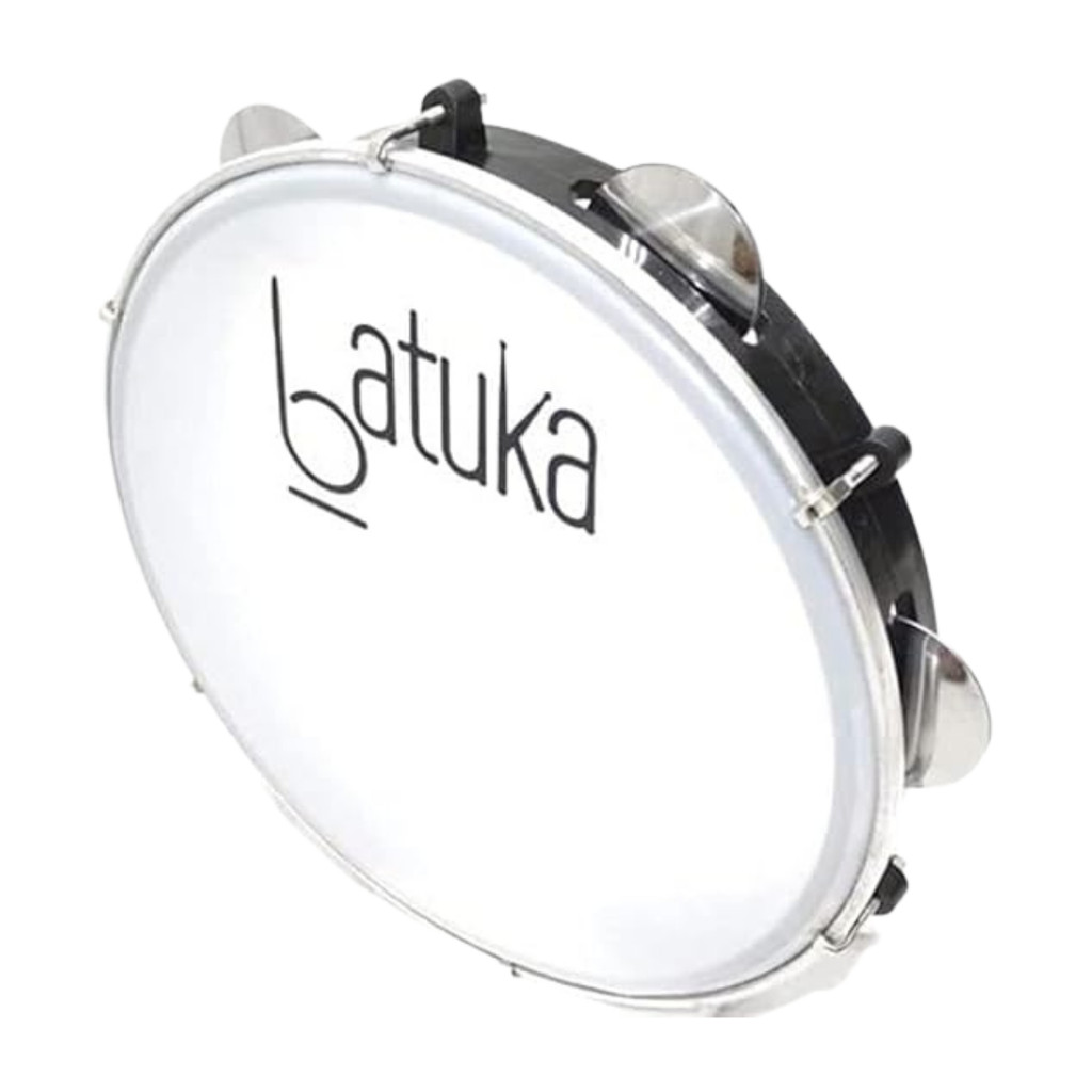 Pandeiro Luen Batuka 10'' ABS - Aro Platinelas em Inox e Pele Leitosa