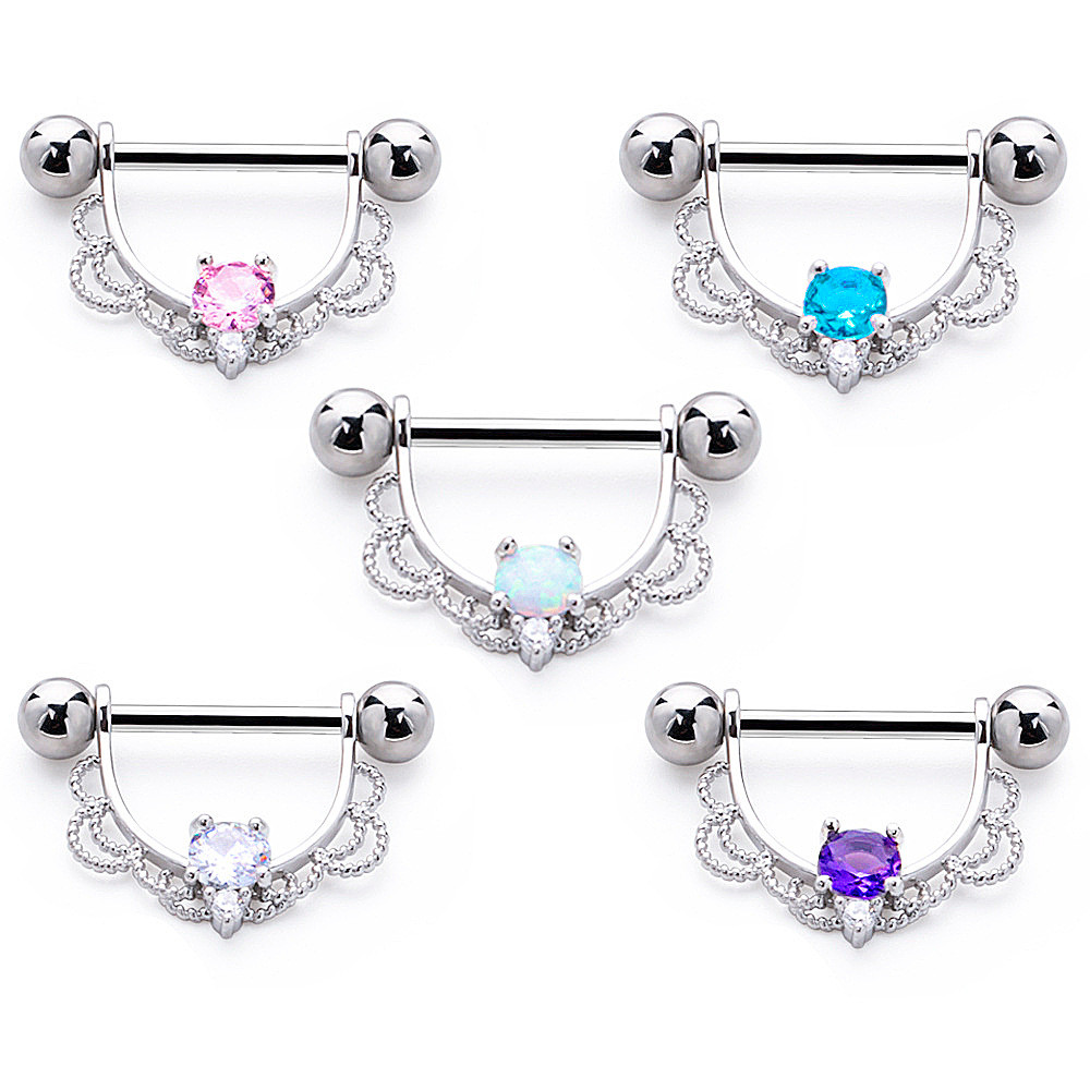 Piercing de mamilo / Anel De Seio / Par de Piercing / Aço Cirúrgico