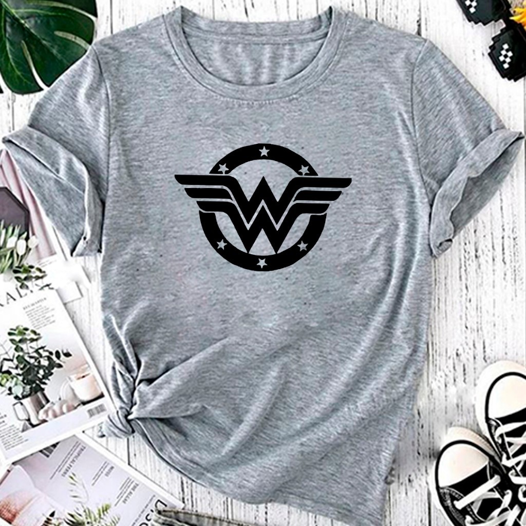 Camiseta Feminina Mulher Maravilha Fofa Blusa Mulheres Poderosas T-Shirt Maravilha