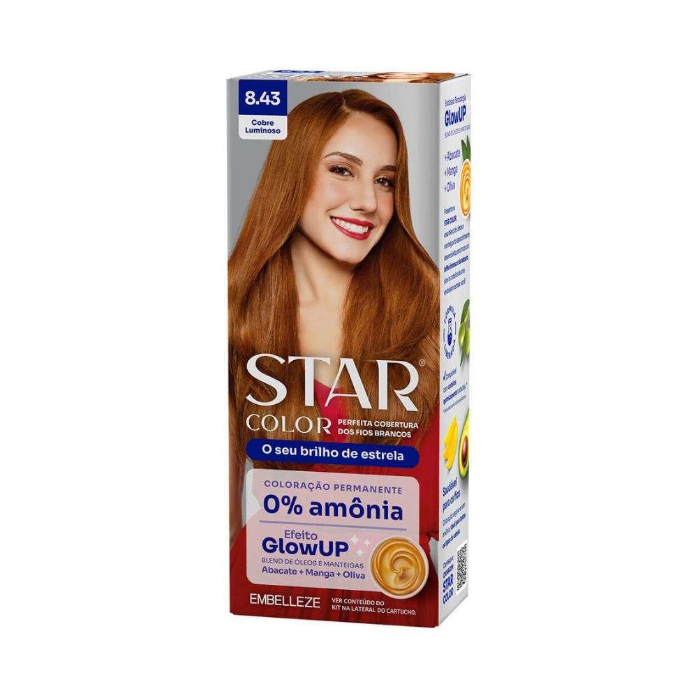 Tintura Star Color Sem Amônia 8.43 Cobre Luminoso