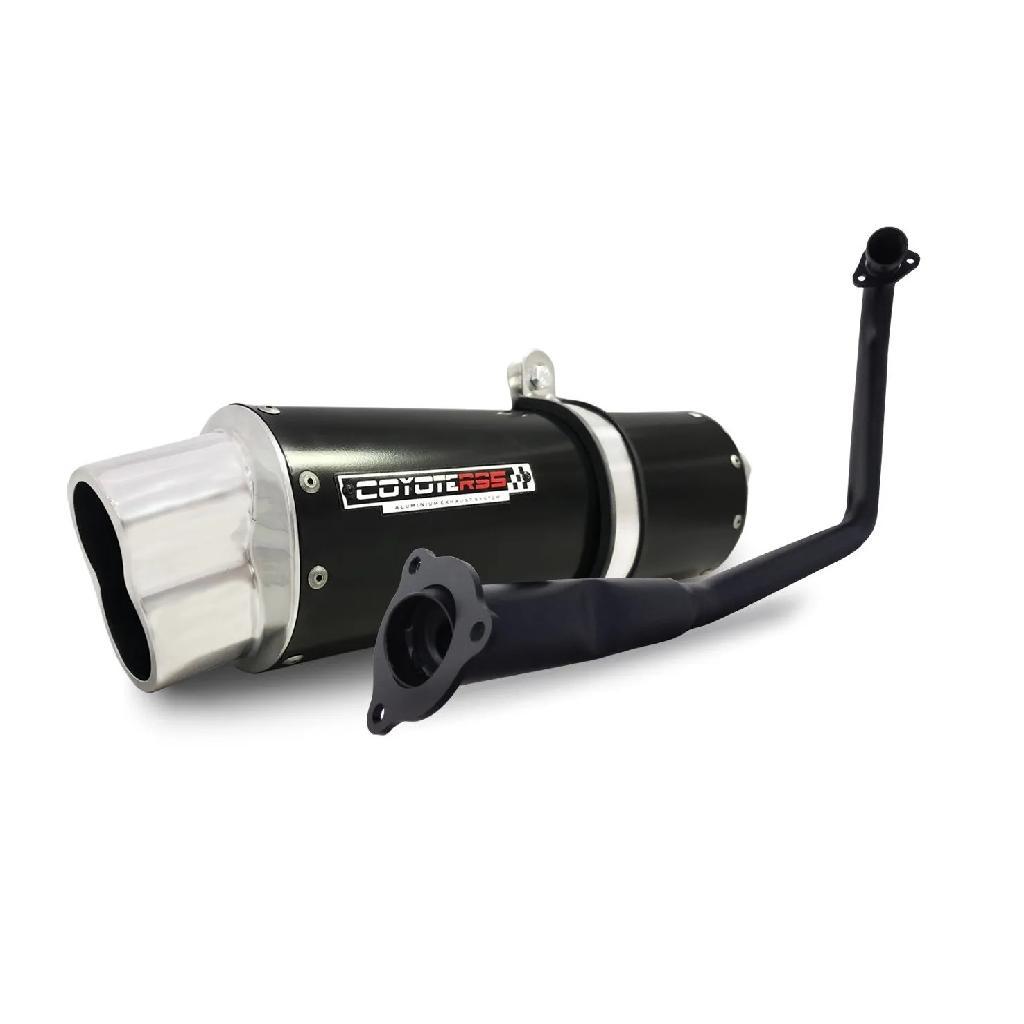 Escape/Ponteira Coyote RS5 Boca 8 Aluminio Oval - CB 300 F Twister ano 2023 em Diante - Preto