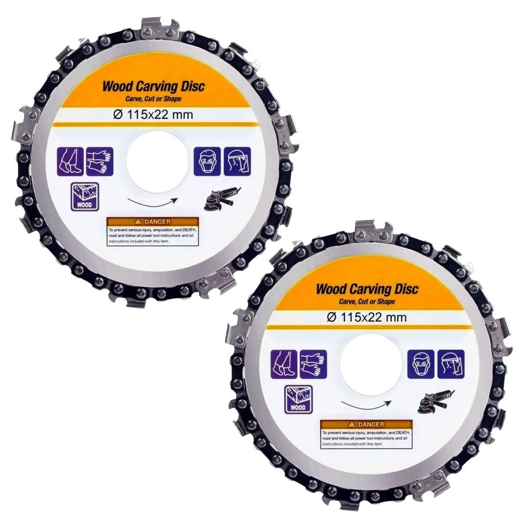 KIT 2 DISCO CORRENTE MOTOSSERA CORTE DESBASTE MADEIRA