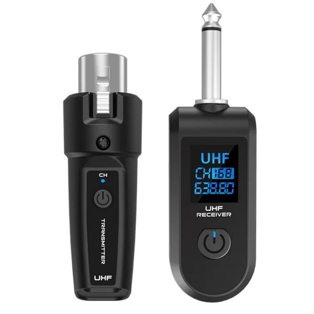 Adaptador Transmissor Receptor XLR Sem Fio Microfone Áudio