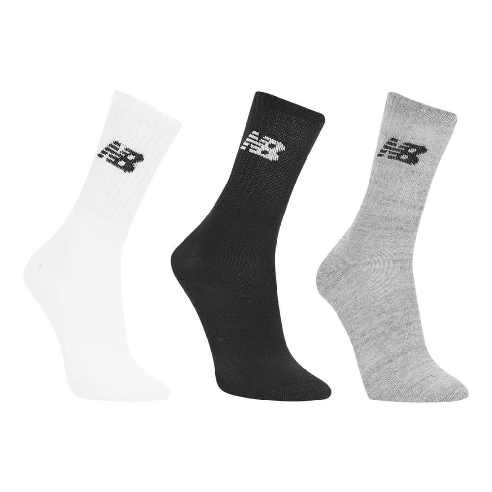 Kit Meia New Balance Cano Alto Logo 3 Pares - Branco e Preto em Oferta na Shopee