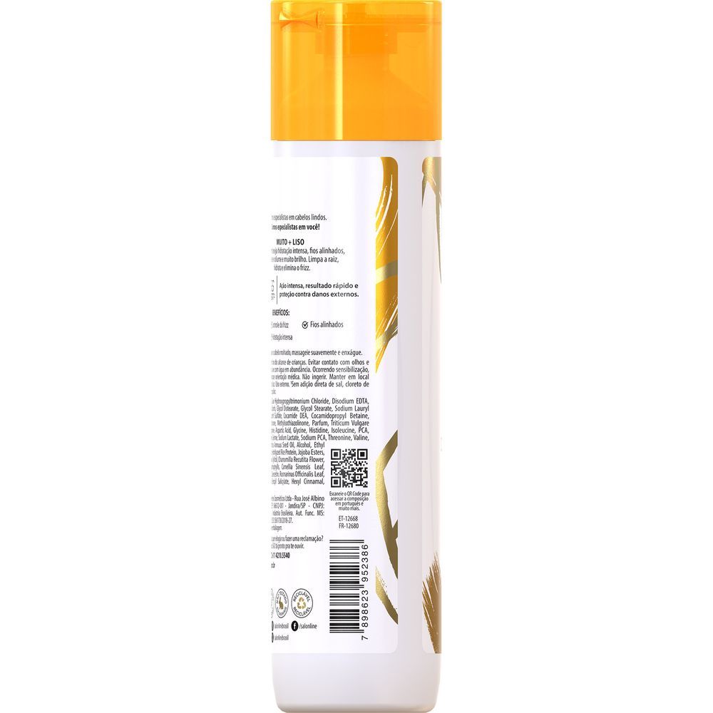 Detalhes do Shampoo Salon Line Meu Liso Amido De Milho 300ml