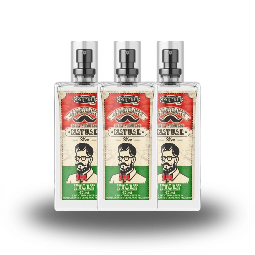 KIT AROMATIZANTE NATUAR MEN ITALY C/3 UNIDS CENTRALSUL