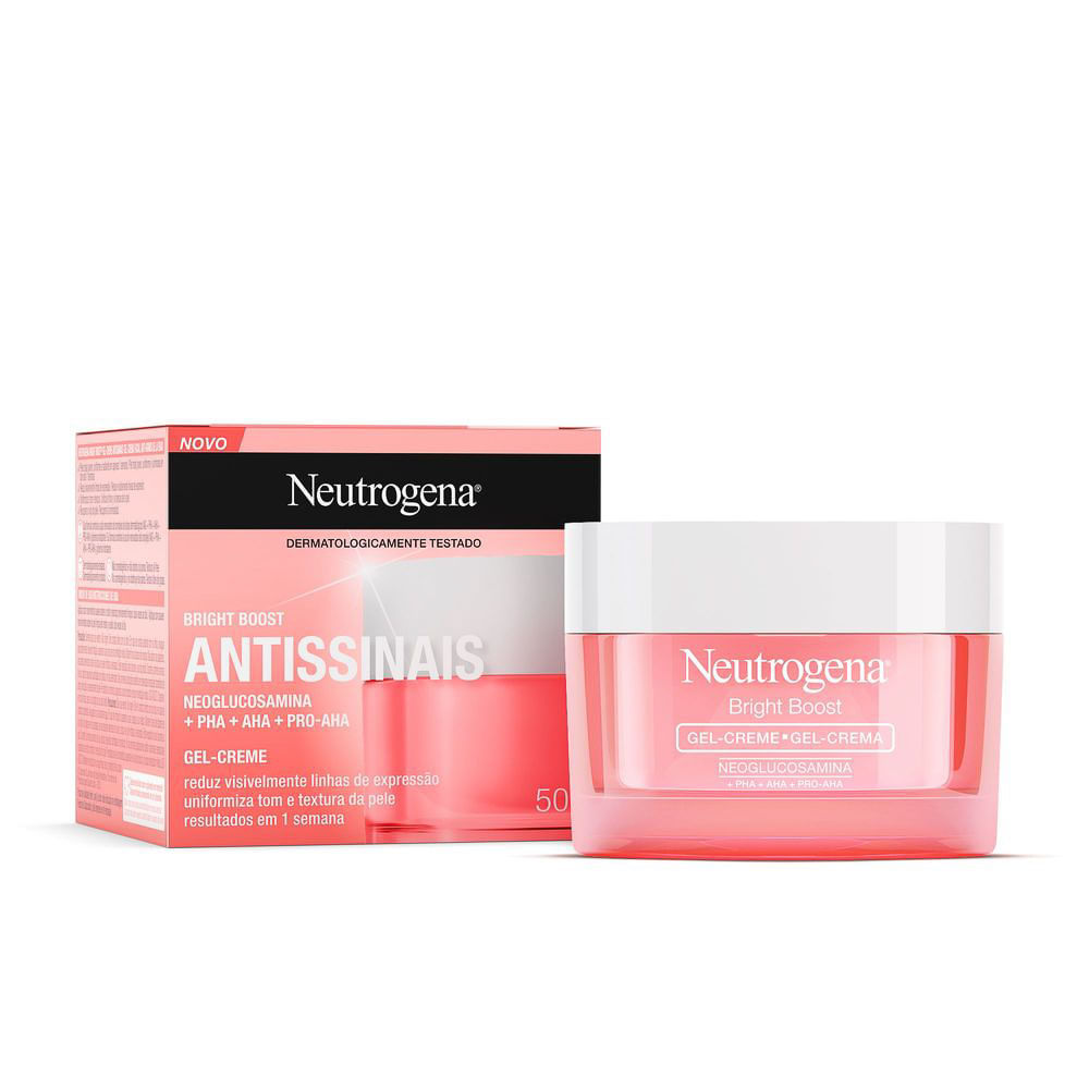Detalhes do Gel Creme Facial Neutrogena Bright Boost Antissinais 50g
