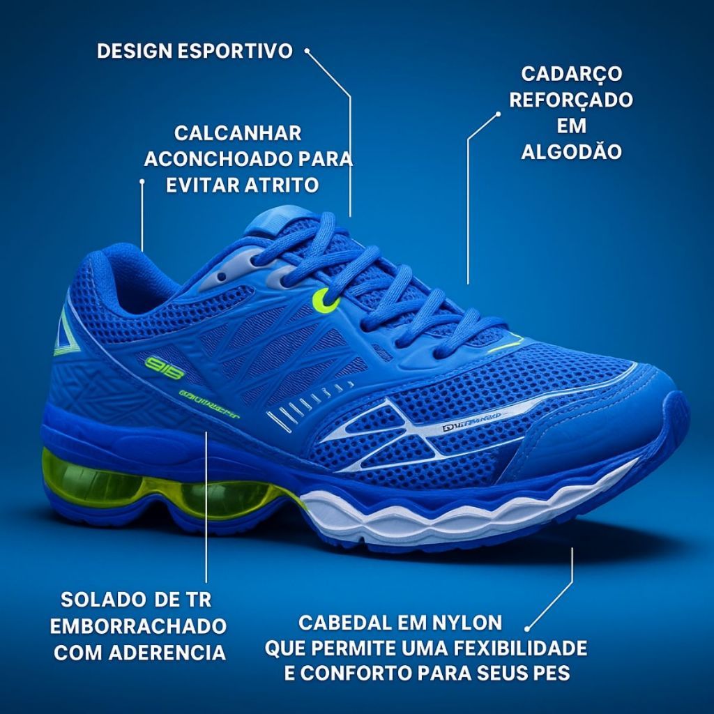 Tênis Masculino Esportivo  Corrida Academia Treino Barato Entrega Rápida