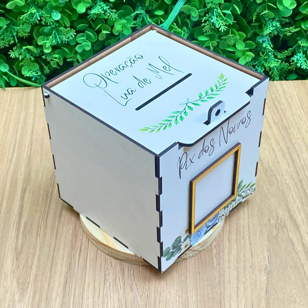 CAIXA URNA PIX DOS NOIVOS - ENVIO 24 HORAS em Oferta na Shopee