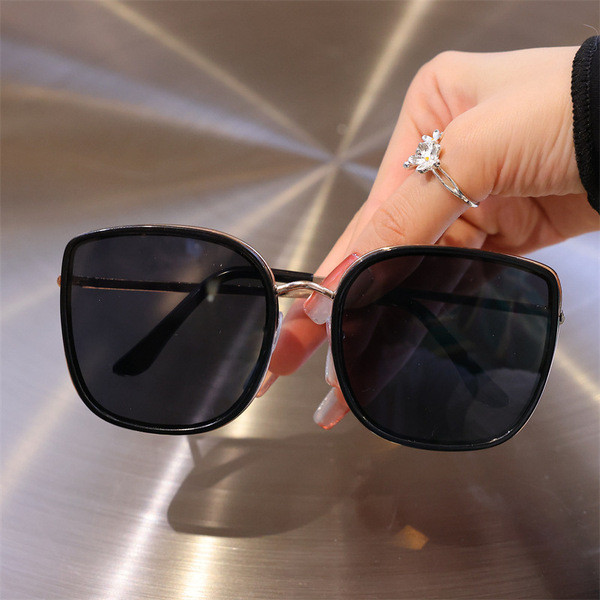 oculos de sol óculos de sol feminino com proteção uv óculos feminino de sol Novas senhoras óculos de sol Metal quadrado