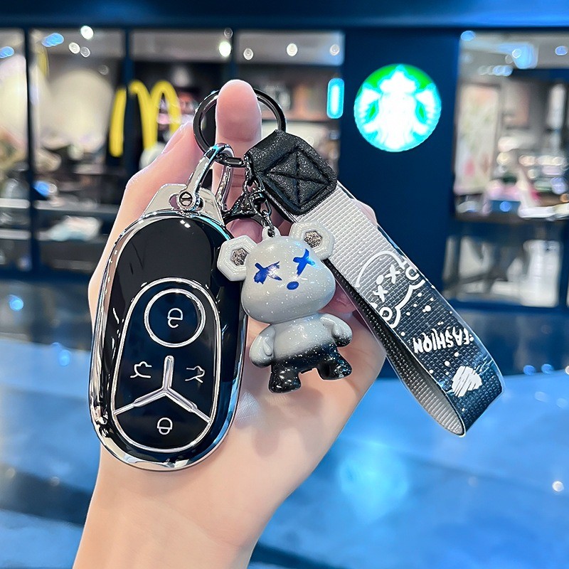 Para Geely EX2/EX2 Pro/Geome EV Chapeamento Macio TPU Caso Chave Do Carro Capa Acessórios Chaveiro